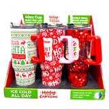 40 oz Insulated Stainless-Steel Holiday Cup - 6 Pieces Per Retail Ready Display 41709