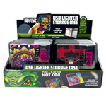 Cigarette Case with USB Coil Lighter Canada Themed Designs - 8 Pieces Per Retail Ready Display 41734 SMOKEZILLA