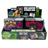 Cigarette Case with USB Coil Lighter Canada Themed Designs - 8 Pieces Per Retail Ready Display 41734 SMOKEZILLA