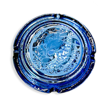 Glass Metal Plated Round Ashtray - 5 Pieces Per Retail Ready Display 41854