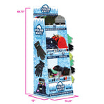 Winter Knit Hat Beanie and Glove Assortment Floor Display - 72 Pieces Per Retail Ready Display 88367 POLAR GEAR