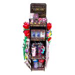 Valentines Day Rose Plush and Gift Assortment Floor Display - 78 Pieces Per Retail Ready Display Kit 88615 NOVELTY INC