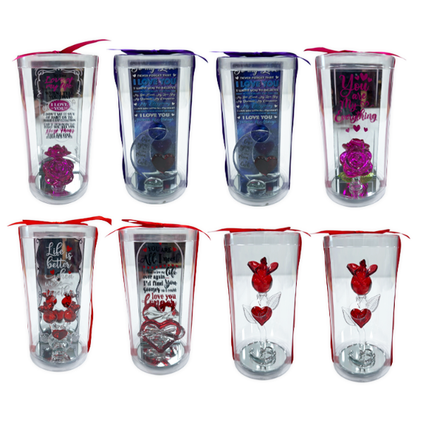 Valentines Day Glass Plush and Gift Assortment Floor Display - 56 Pieces Per Retail Ready Display Kit 88616 NOVELTY INC