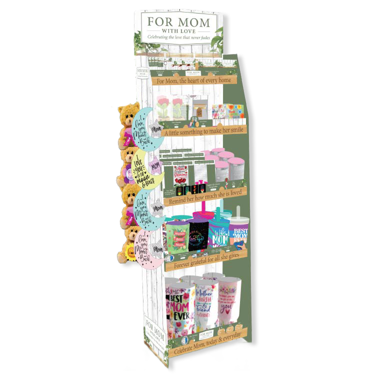 Mothers Day For Mom with Love Assortment Floor Display - 86 Pieces Per Retail Ready Display Kit 88624 NOVELTY INC