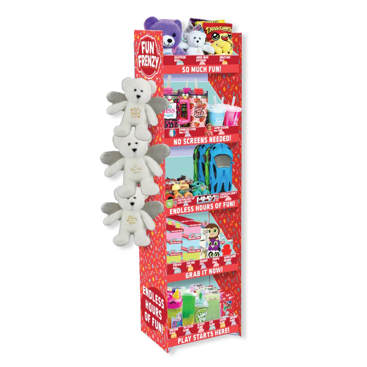Fun Frenzy Toy Assortment Floor Display - 130 Pieces Per Retail Ready Display Kit 88625 NOVELTY INC