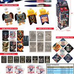 Patriotic USA 250 Floor Display - 78 Pieces Per Retail Ready Display Kit 88626 NOVELTY INC