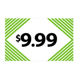 Merchandising Fixture - $9.99 Retail Tag 25 Per Pack 978450