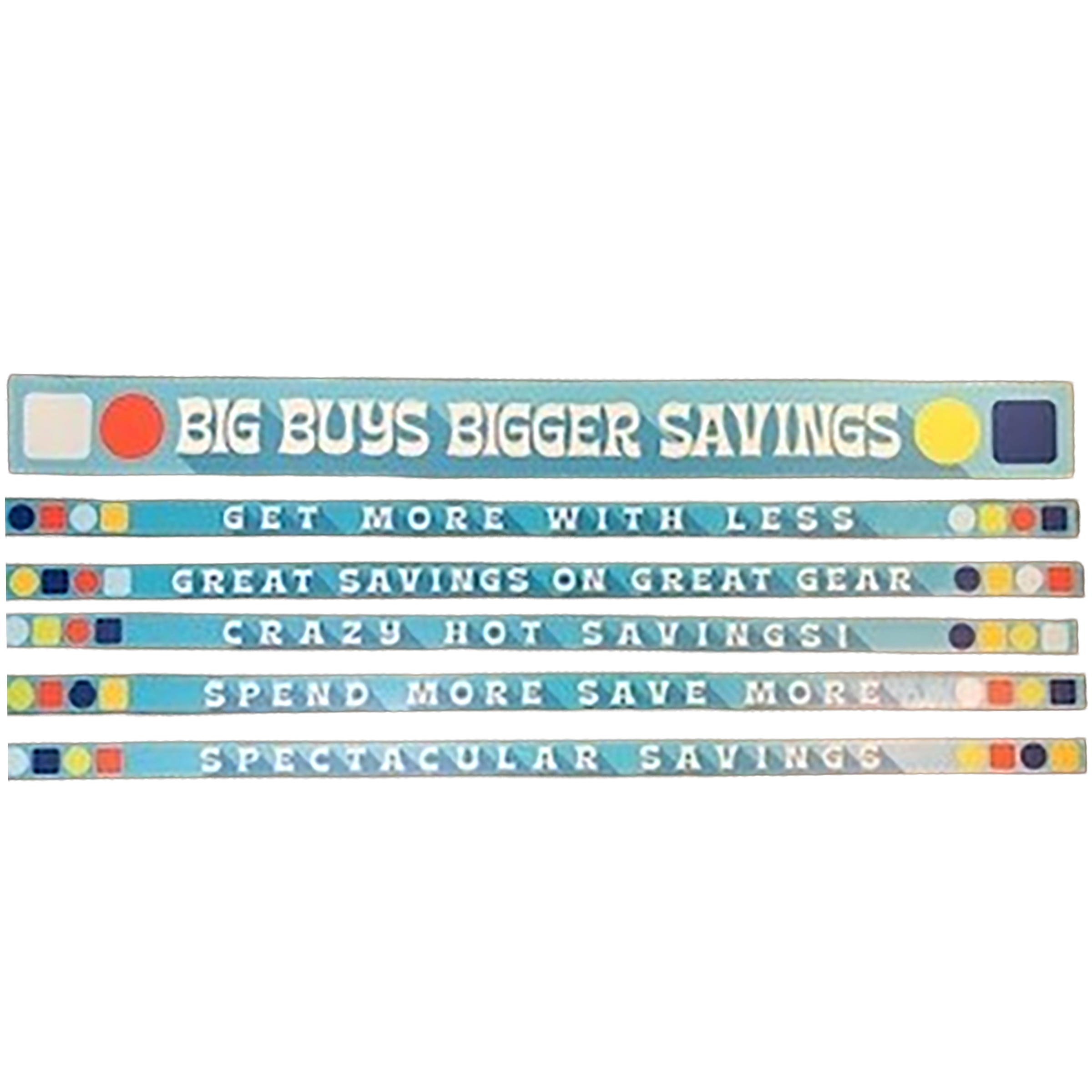 Merchandising Fixture - 4 Merchandising Sign Set 7 Signs 975140 NOVELTY INC