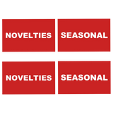 Merchandising Fixture - Spinner Rack Merchandising 8 Sign Set 978280 NOVELTY INC