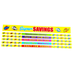 Merchandising Fixture - 4' Merchandising 6 Sign Set 978950 NOVELTY INC