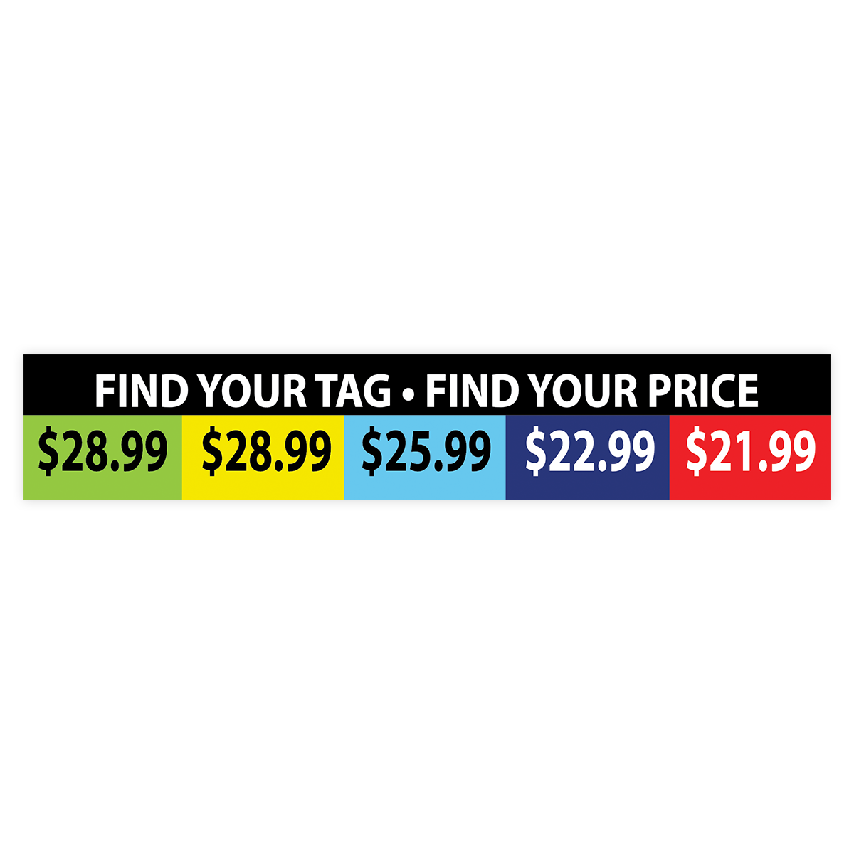 Merchandising Fixture  - Sungear SBT Retail Pricing Strip Signage ONLY 980480 SUN GEAR