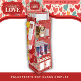 Valentine's Day Glass and Gift Assortment Floor Display - 57 Pieces Per Retail Ready Display 88573