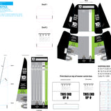 10FT Braided Sync and Charge Cable Assortment Floor Display - 24 Pieces Per Retail Ready Display 88585