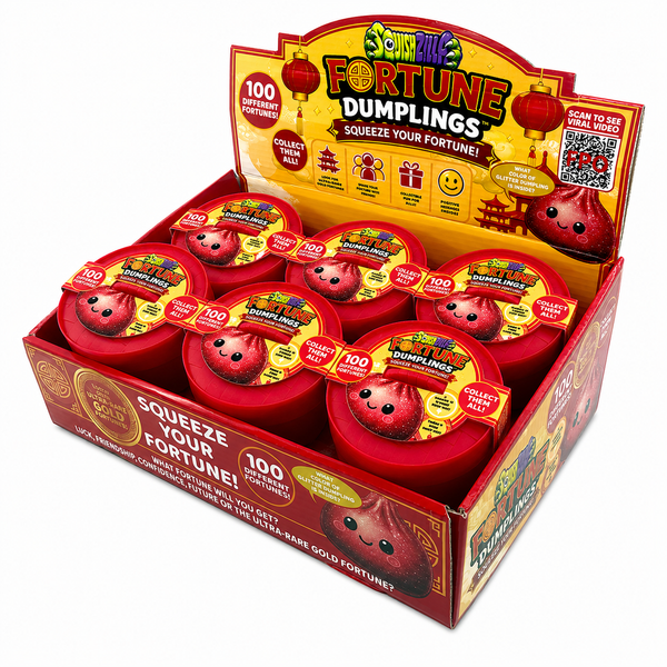 Fun Doh SquishZill Fortune Cookie Dumpling Toy - 12 pieces Per Retail Ready Display 26857
