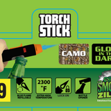 Glow in The Dark and Camo Torch Stick Lighter Assortment - 8 Pieces Per Retail Ready Display 41423