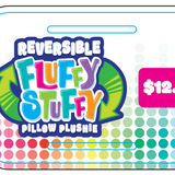 Reversible Fluffy Stuffy Plush with Merchandising Strip - 6 Pieces Per Pack 23578