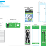 Charging Cable Flat USB to USB-C 3FT - 20 Pieces Per Pack 24463