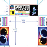 Mood Light LED Light-Up Coaster - 4 Pieces Per Retail Ready Display 41678 CAR VIBEZ