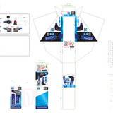 XXL Torch Lighter with Bonus Butane Refill Blister 2-Pack Sets - 6 Sets Per Display 26244 TORCH BLUE