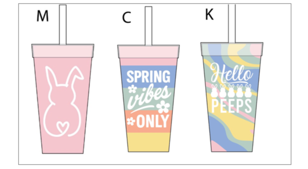 Easter Silicone 22oz Super Cups - 12 Pieces Per Retail Ready Display 41801 ROUGHNECK