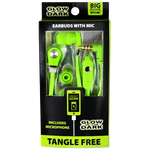 Wired Earbuds Glow in The Dark with Mic - 3 Pieces Per Pack 20614 GADGET GEAR