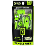 Wired Earbuds Glow in The Dark with Mic - 3 Pieces Per Pack 20614 GADGET GEAR