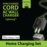AC Wall Charger USB Port with USB to Lightning Charging Cable Set - 2 Pieces Per Pack 20687