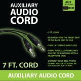 Auxiliary Audio Cable 7FT - 3 Pieces Per Pack 21070