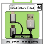 Charging Cable Elite Multi-Head USB to Micro USB / Lightning 3FT - 3 Pieces Per Pack 21100 GADGET GEAR