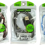 Charging Cable Elite Indestructible USB to Lightning 3FT 2.4 Amp - 3 Pieces Per Pack 21158 GADGET GEAR