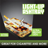 Glass Ashtray with LED Light-Up Design - 6 Per Retail Ready Display 21754