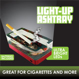 Glass Ashtray with LED Light-Up Design - 6 Per Retail Ready Display 21756