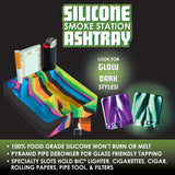 Silicone Ashtray with Assorted Colors- 8 Per Retail Ready Wholesale Display 21757