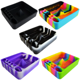 Silicone Pyramid Multi-Colored Ashtray - 8 Per Retail Ready Display 21757B