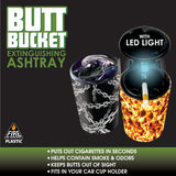Full Print Butt Bucket Ashtray with LED Light - 6 Per Retail Ready Display