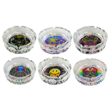 Glass Glow in The Dark Ashtray - 6 Per Retail Ready Display 21812