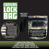 Smell Proof Canvas Lock Bag - 6 Pieces Per Retail Ready Display 21828