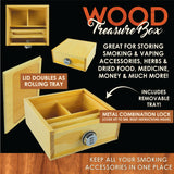 Large Wood Locking Storage Box - 3 Pieces Per Retail Ready Display 21910