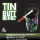 Metal Butt Bucket Ashtray - 12 Per Retail Ready Display 21916