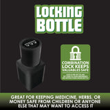 Plastic Locking Bottle Jar - 6 Pieces Per Retail Ready Display 21950
