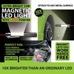 Magnetic COB LED Flashlight with Laser Pointer - 12 Pieces Per Retail Ready Display 22015 GADGET GEAR