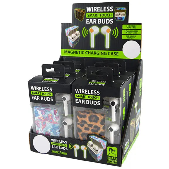Wireless Earbuds with Magnetic Charging Case - 6 Pieces Per Retail Ready Display 22089 GADGET GEAR