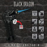 Black Dragon Jumbo Torch - 6 Pieces Per Retail Ready Display 22091