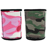 Neoprene Can and Bottle Cooler Coozie with Card Pocket - 6 Pieces Per Retail Ready 22124