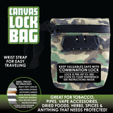 Smell Proof Canvas Lock Bag - 6 Pieces Per Retail Ready Display 22155