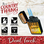 Country Thang Dual Torch Lighter - 15 Pieces Per Retail Ready Display 22196 SMOKEZILLA