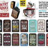 Country Thang Dual Torch Lighter - 15 Pieces Per Retail Ready Display 22196 SMOKEZILLA