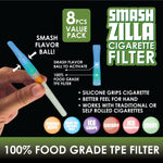 Cigarette Filters with Flavor Assortment - 24 Pieces Per Retail Ready Display 22238 SMOKEZILLA