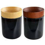 Smell Proof Storage Jar with Concave Wood Lid - 6 Pieces Per Retail Ready Display 22281 SMOKEZILLA
