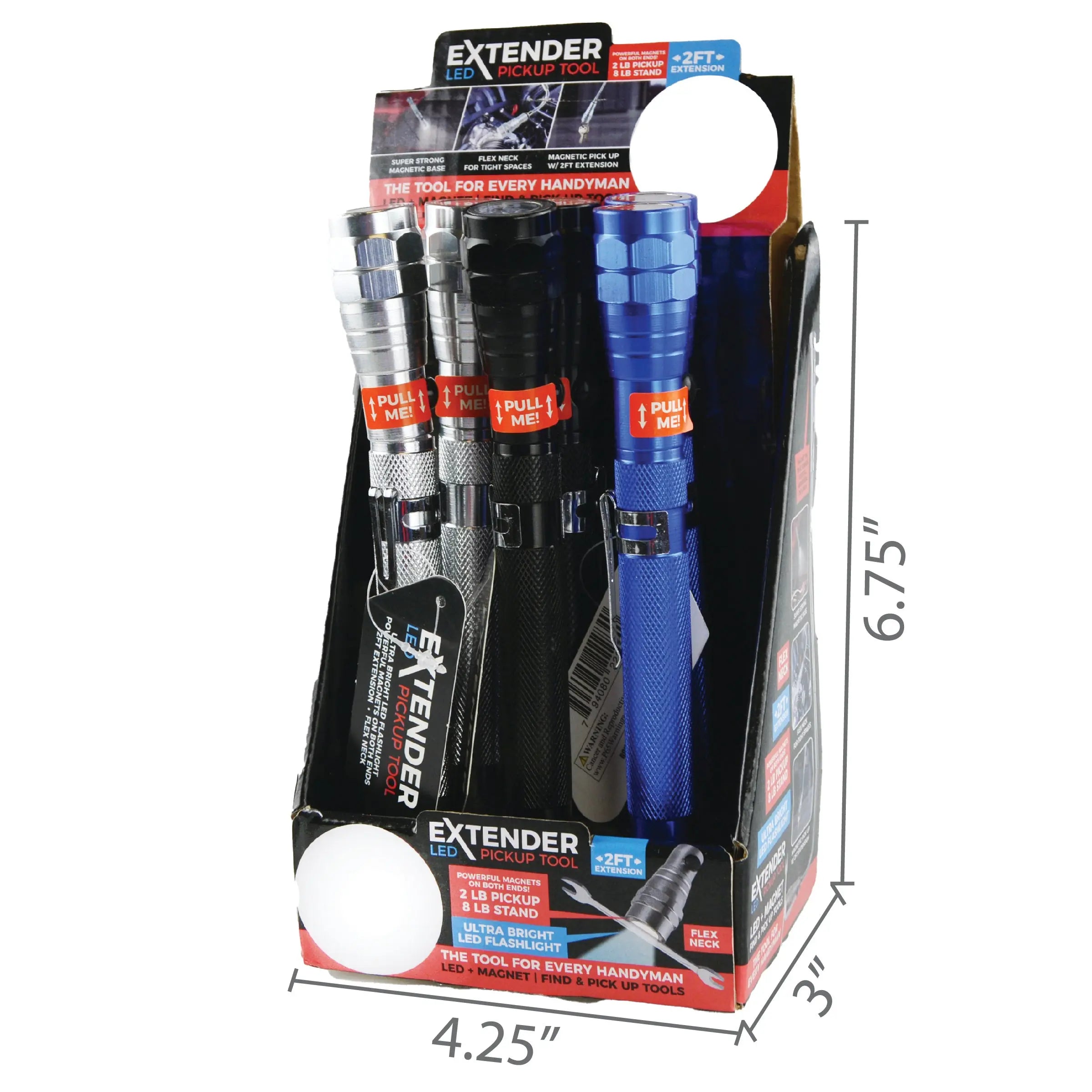 LED Flashlight Extender Tool with Magnetic Stand - 6 Pieces Per Retail Ready Display 22284 NOVELTY INC